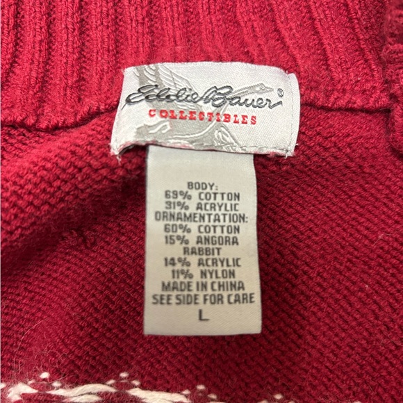 Eddie Bauer Collectibles Red Nordic Sweater - Picture 7 of 7